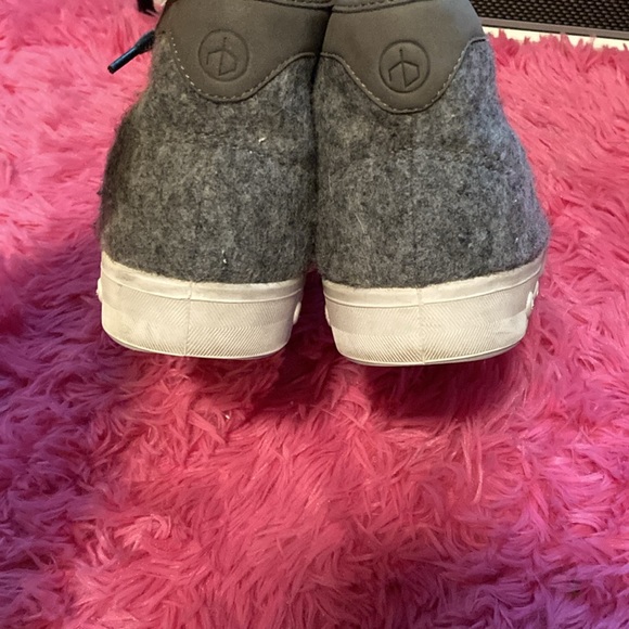 Rag & Bone Standard Issue wool felt gray high top sneakers size EU40/US10 - Picture 8 of 14